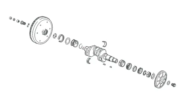 Einzelteile des Kurbeltriebs