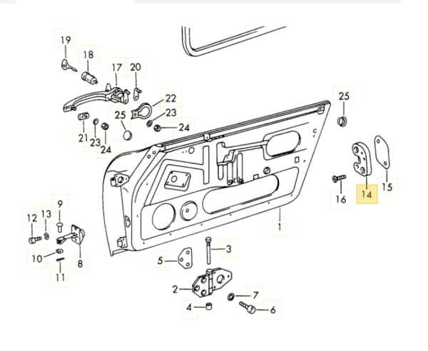 Schließkeil für Porsche 911 - 912