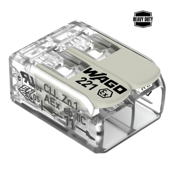 Verbindungsklemme 2-fach für geschlitzte Autokabel - für alle Leiterarten bis max. 4 mm² - max. 105°C - WAGO 221-482