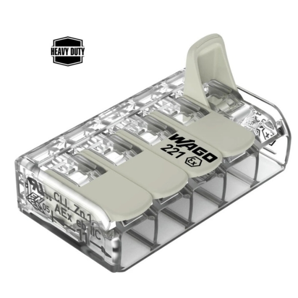 Verbindungsklemme 3-fach für geschlitzte Autokabel - für alle Leiterarten bis max. 4 mm² - max. 105°C - WAGO 221-483