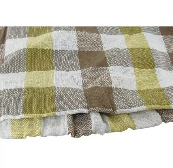 Gardinen Satz Kariert 15-teilig - Weiß/Gelb/Braun - Bus T1 Camper Westfalia -231 067 865 - 231 067 865A