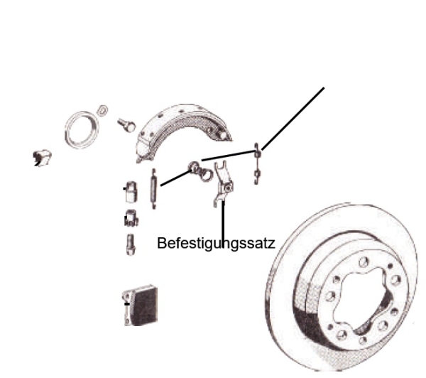 Handbremse Backen Befestigung - Satz - 356 912 911 - 901 352 953 10