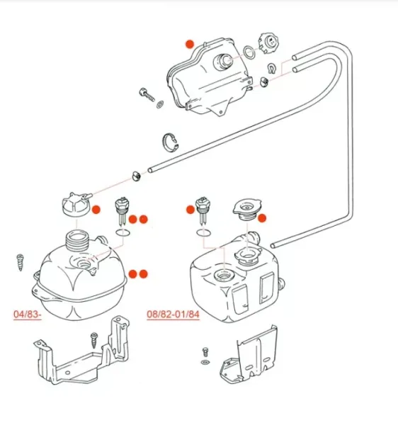 Nachfüllbehälter Kühlflüssigkeit - Bus T3 ab 8/82 - 025 121 403