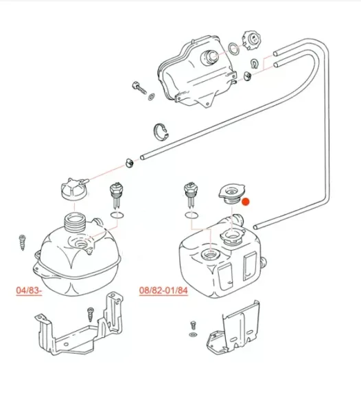 Wasserausgleichsbehälter Deckel - Bus T3 - WBX -4/83 - Diesel -1/84 - 025 121 321