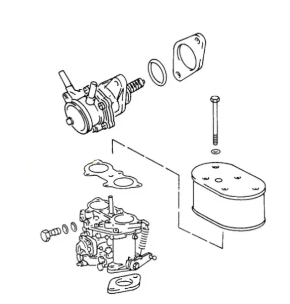Benzinpumpe späte liegende Version - 356B T6 / C - 616 108 401 00