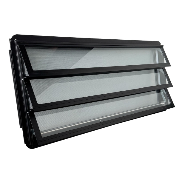 Lamellenfenster Westfalia - Knopf rechts - Bus T3 Camper - Schwarz