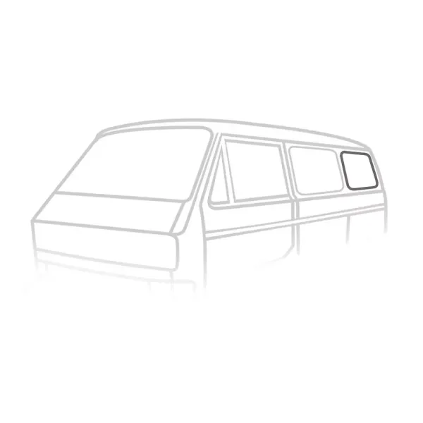 Hintere Seitenscheibendichtung 'Deluxe' - Bus 05/79-08/92 L/R (Kunststoff Zierrahmen)