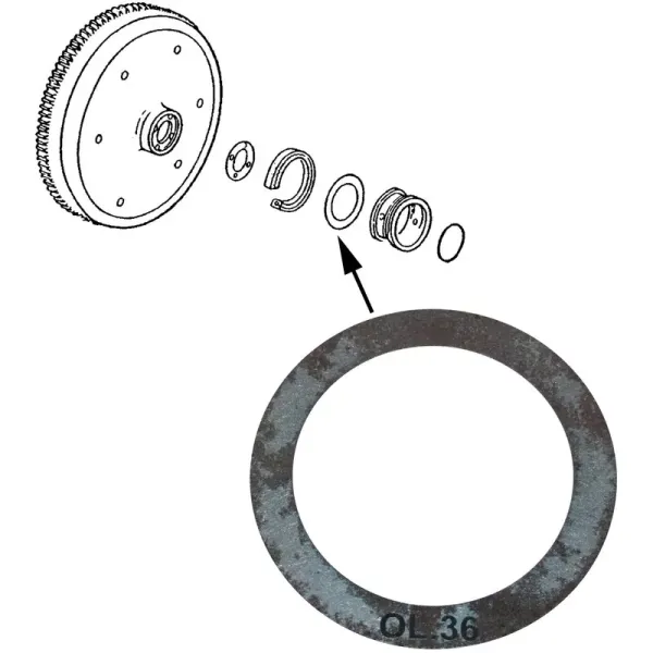 Schwungrad Einstellscheibe 0.36mm - Axialspiel - Typ1-Motor - 113 105 289A