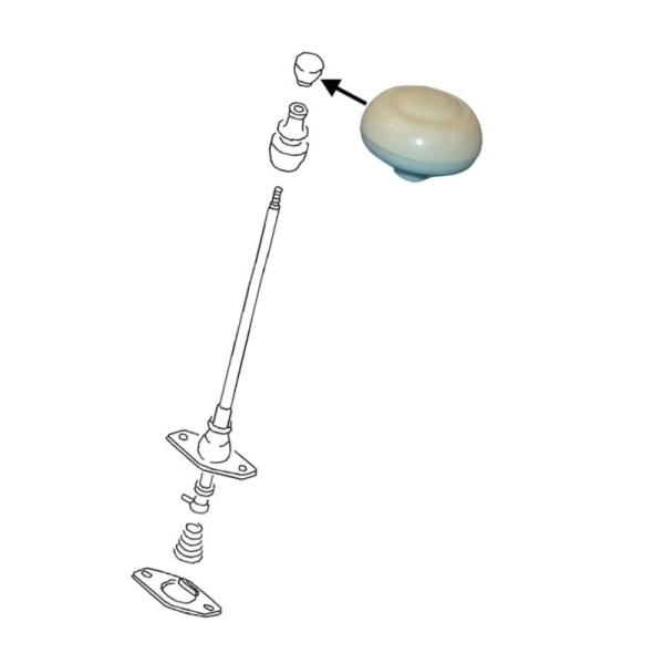 Schaltknopf Elfenbein - 7 mm - Käfer bis 07/67 - 111 711 141