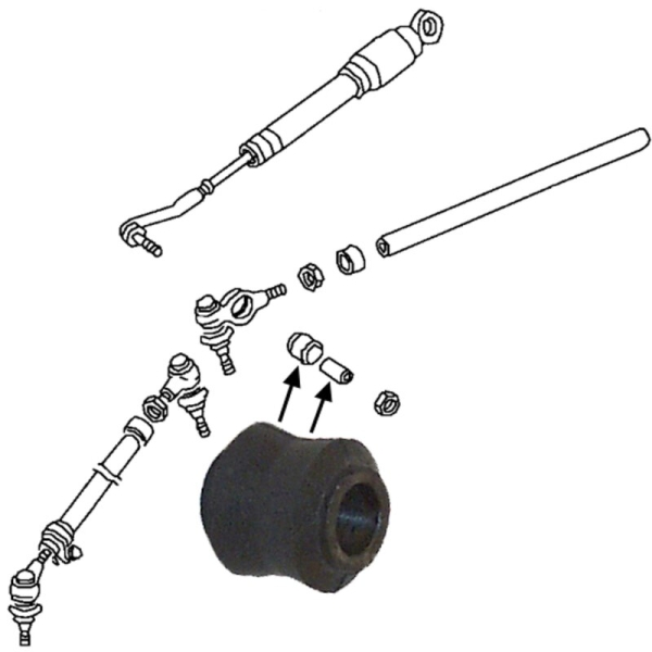 Lenkungsdämpfer Gummibuchse VW Käfer - 113 425 117