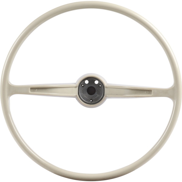 Lenkrad komplett mit Hupenring - Grau / Chrom - Ø400 mm - passend für VW Käfer Karmann Ghia 356 u.a. - Kopie