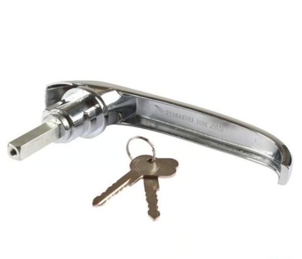 Schiebetürgriff - Bus T2 8/67-7/73 - Chrom mit Schlüssel - 211 843 703 H