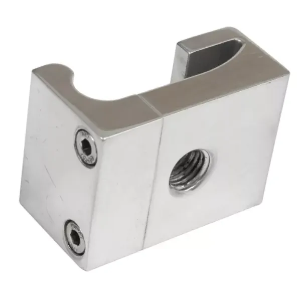 Spiegelhalterung - Billet Style - poliertes Aluminium für den Scheibenrahmen
