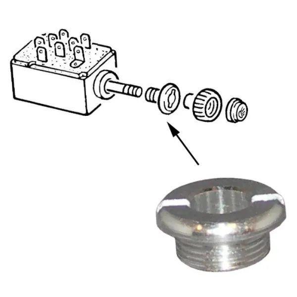 Schalter Rosette M14x1mm - Käfer Bus 181 u.a. - 111 941 515D Schalter Rosette M14x1mm - Käfer Bus 181 u.a. - 111 941 515D