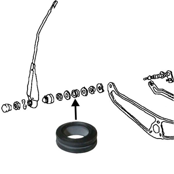 Wischerwellendurchführung Gummi