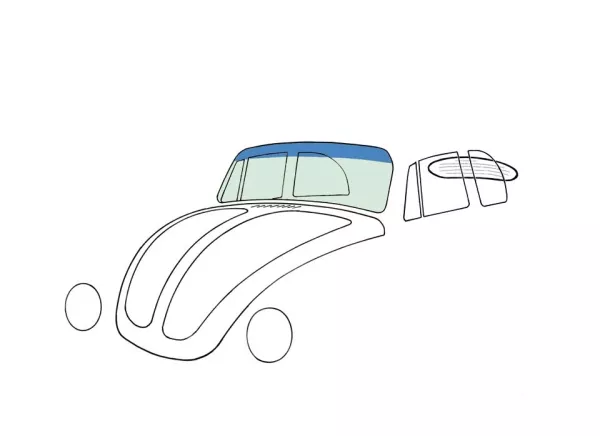 Windschutzscheibe für VW Käfer 1303 Cabrio