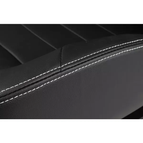 Sportsitze Kunstleder - Universal - Satz mit Sitzschienen - Schwarz mit weißen Nähten Sportsitze Kunstleder - Universal - Satz mit Sitzschienen - Schwarz mit weißen Nähten
