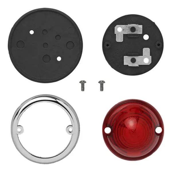 Runde Leuchten Rot - Satz mit E-Zeichen - Ø70mm Runde Leuchten Rot - Satz mit E-Zeichen - Ø70mm