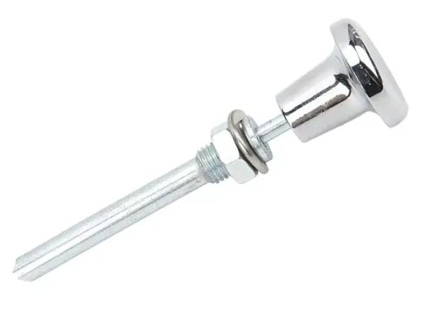 Haubenzug Edelstahl - Hülle und Zug - Chromknopf - Universal