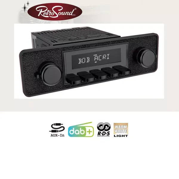 RetroSound Autoradio - Motor-1 DAB+ - "Black" RetroSound Autoradio - Motor-1 DAB+ - "Black"