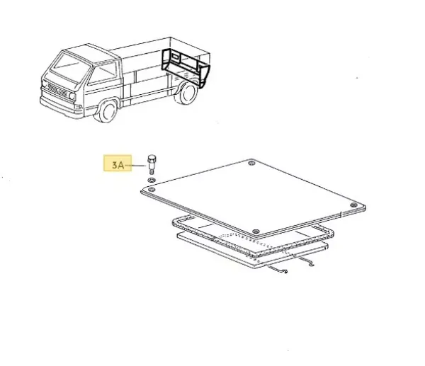 Motorraumdeckel  Bundschraube M10 Passung - Bus T3 - N 901 464 01