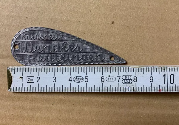 Plakette "Wendler Karosserie" passend für den Porsche 550 Spyder