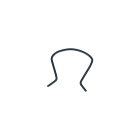 Klammer Fensterkurbel - Typ 3 Karmann Ghia - 311 837 593