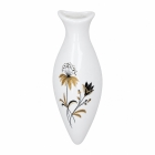 Blumenvase Keramik - Gold/Schwarz Blumenmuster - Käfer u.a. - AC 881 951