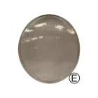 Scheinwerferscheibe asymmetrisch mit E-Zeichen