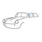 Türscheibe links - Typ 3