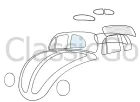 Seitenfensterscheibe VW Käfer bis 07/64 hinten rechts