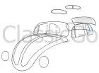 Seitenfensterscheibe VW Käfer ab 08/64 hinten links